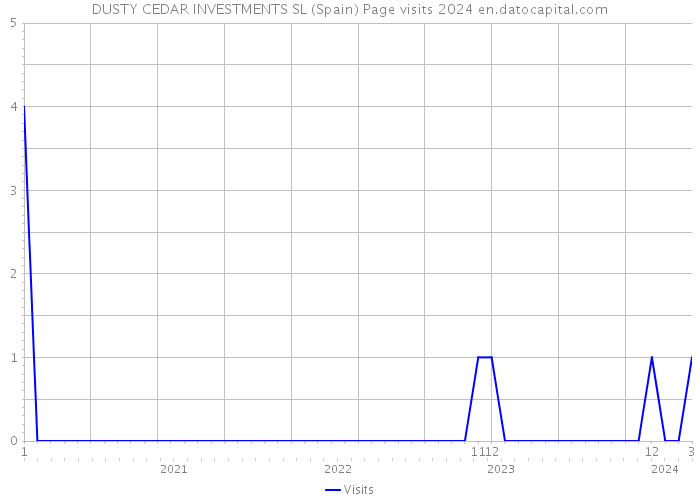 DUSTY CEDAR INVESTMENTS SL (Spain) Page visits 2024 