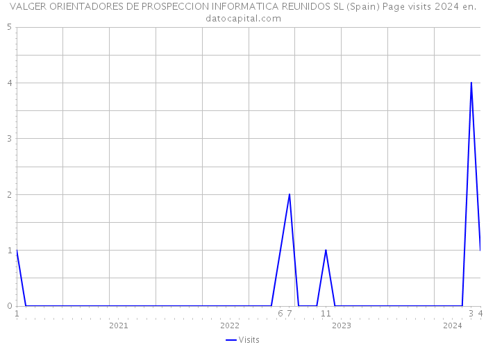 VALGER ORIENTADORES DE PROSPECCION INFORMATICA REUNIDOS SL (Spain) Page visits 2024 