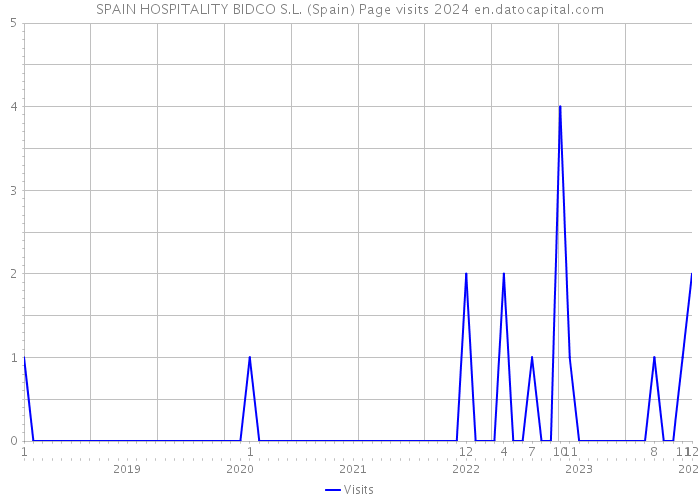 SPAIN HOSPITALITY BIDCO S.L. (Spain) Page visits 2024 