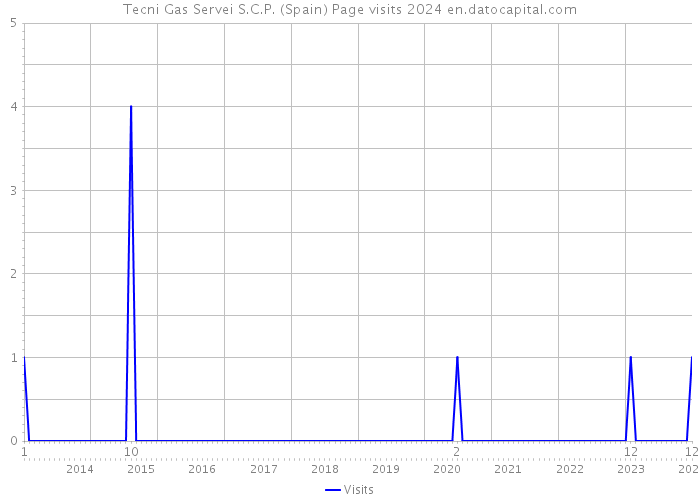 Tecni Gas Servei S.C.P. (Spain) Page visits 2024 