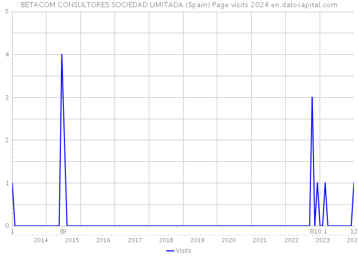 BETACOM CONSULTORES SOCIEDAD LIMITADA (Spain) Page visits 2024 