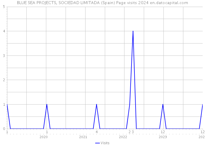 BLUE SEA PROJECTS, SOCIEDAD LIMITADA (Spain) Page visits 2024 