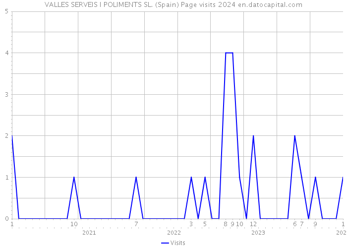 VALLES SERVEIS I POLIMENTS SL. (Spain) Page visits 2024 