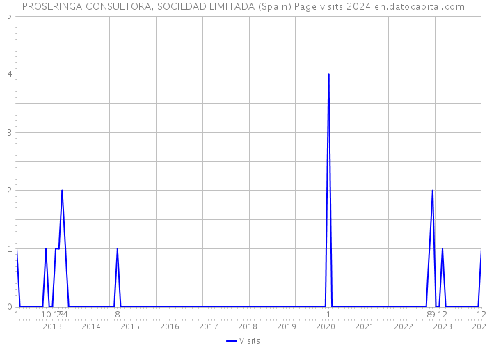 PROSERINGA CONSULTORA, SOCIEDAD LIMITADA (Spain) Page visits 2024 