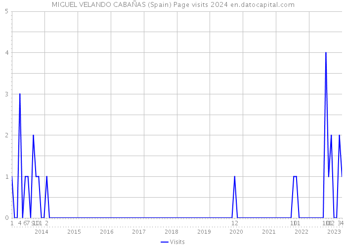 MIGUEL VELANDO CABAÑAS (Spain) Page visits 2024 