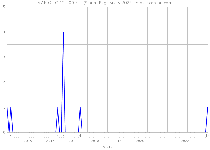 MARIO TODO 100 S.L. (Spain) Page visits 2024 