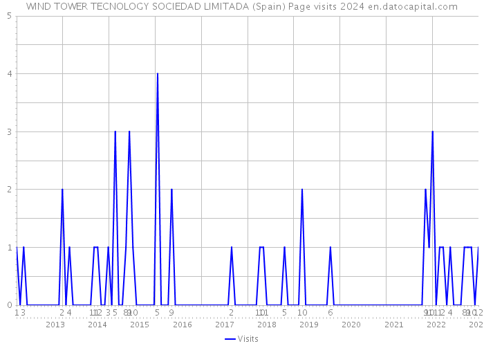 WIND TOWER TECNOLOGY SOCIEDAD LIMITADA (Spain) Page visits 2024 
