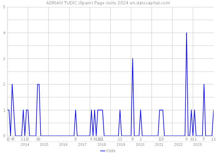ADRIAN TUDIC (Spain) Page visits 2024 