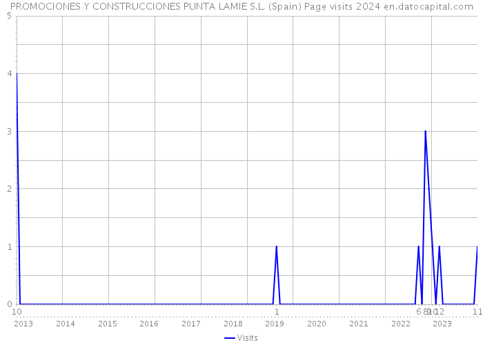 PROMOCIONES Y CONSTRUCCIONES PUNTA LAMIE S.L. (Spain) Page visits 2024 