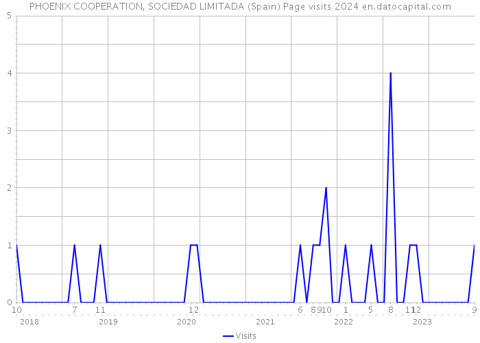 PHOENIX COOPERATION, SOCIEDAD LIMITADA (Spain) Page visits 2024 