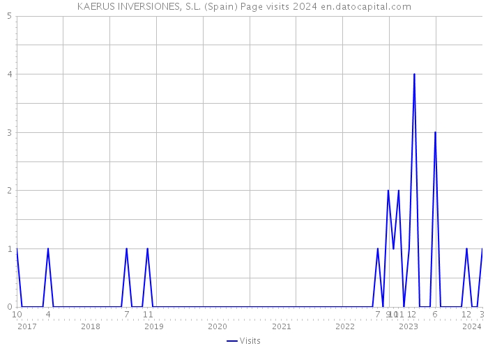 KAERUS INVERSIONES, S.L. (Spain) Page visits 2024 