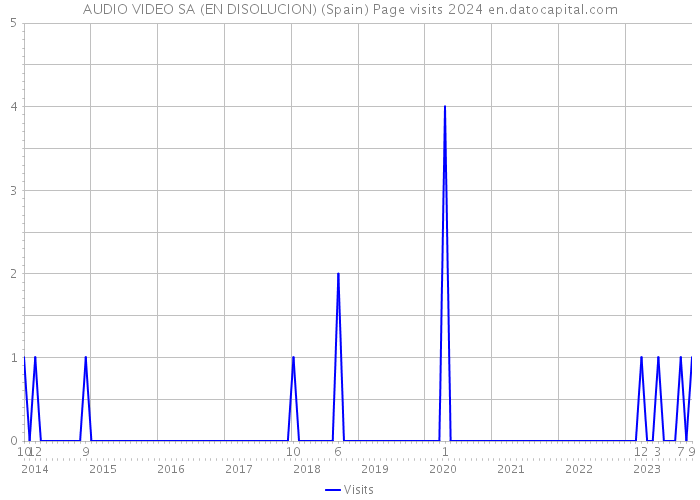 AUDIO VIDEO SA (EN DISOLUCION) (Spain) Page visits 2024 