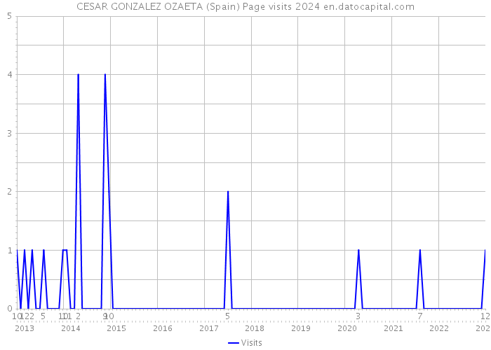 CESAR GONZALEZ OZAETA (Spain) Page visits 2024 