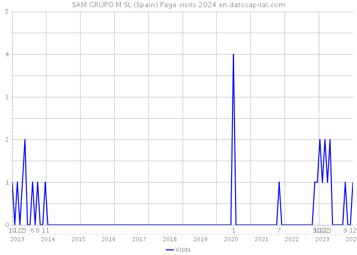 SAM GRUPO M SL (Spain) Page visits 2024 