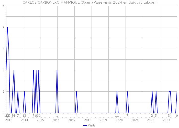 CARLOS CARBONERO MANRIQUE (Spain) Page visits 2024 
