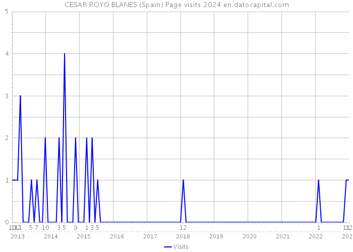 CESAR ROYO BLANES (Spain) Page visits 2024 
