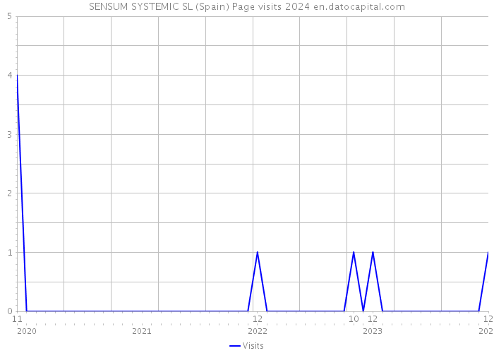 SENSUM SYSTEMIC SL (Spain) Page visits 2024 
