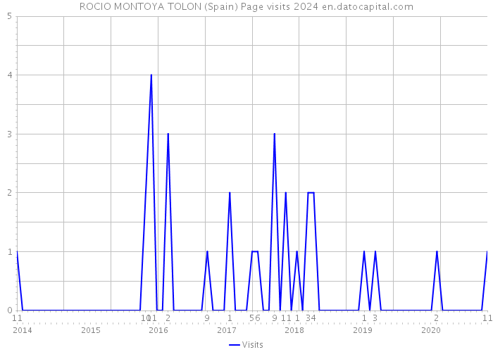 ROCIO MONTOYA TOLON (Spain) Page visits 2024 