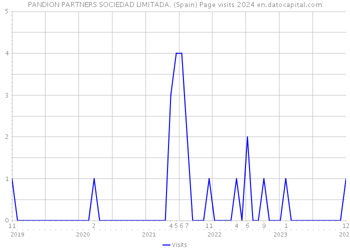 PANDION PARTNERS SOCIEDAD LIMITADA. (Spain) Page visits 2024 