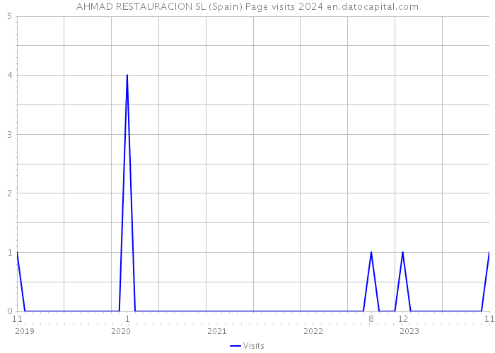 AHMAD RESTAURACION SL (Spain) Page visits 2024 