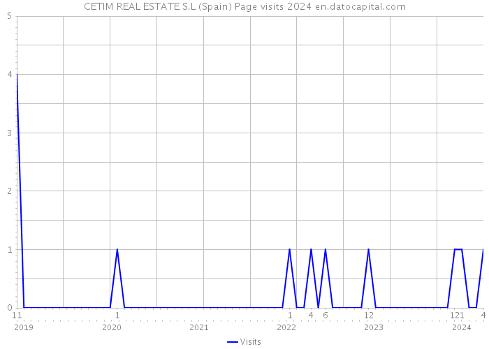 CETIM REAL ESTATE S.L (Spain) Page visits 2024 