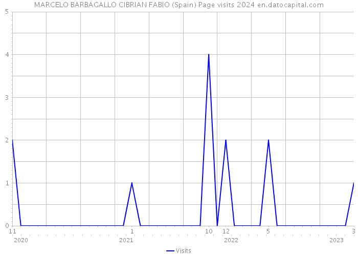 MARCELO BARBAGALLO CIBRIAN FABIO (Spain) Page visits 2024 