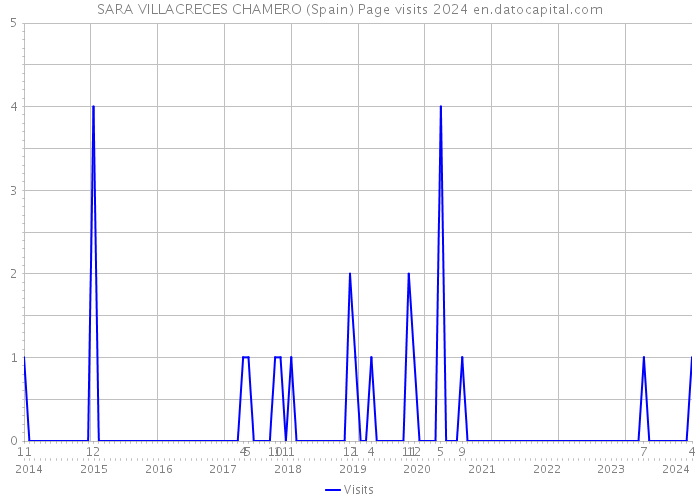 SARA VILLACRECES CHAMERO (Spain) Page visits 2024 