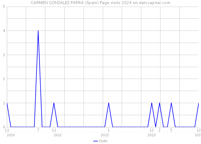 CARMEN GONZALEZ PARRA (Spain) Page visits 2024 