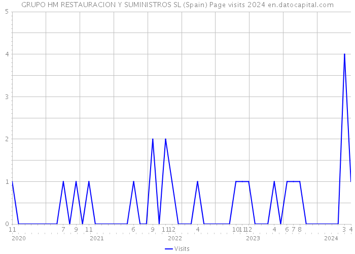 GRUPO HM RESTAURACION Y SUMINISTROS SL (Spain) Page visits 2024 
