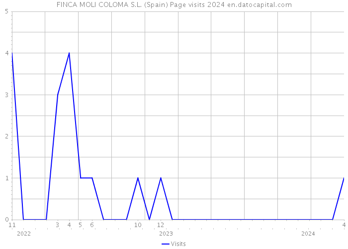 FINCA MOLI COLOMA S.L. (Spain) Page visits 2024 