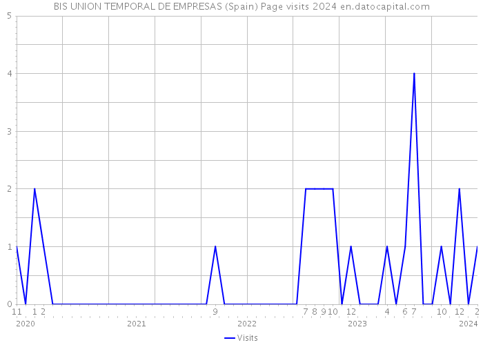 BIS UNION TEMPORAL DE EMPRESAS (Spain) Page visits 2024 