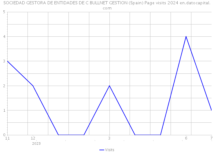 SOCIEDAD GESTORA DE ENTIDADES DE C BULLNET GESTION (Spain) Page visits 2024 