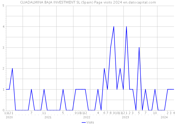 GUADALMINA BAJA INVESTMENT SL (Spain) Page visits 2024 