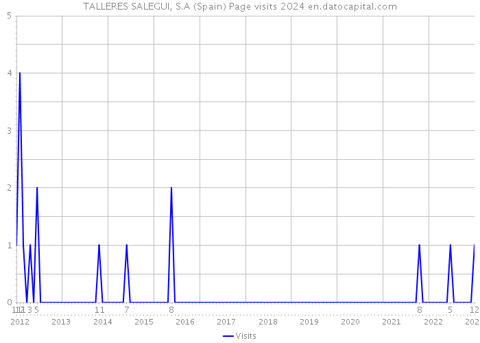 TALLERES SALEGUI, S.A (Spain) Page visits 2024 