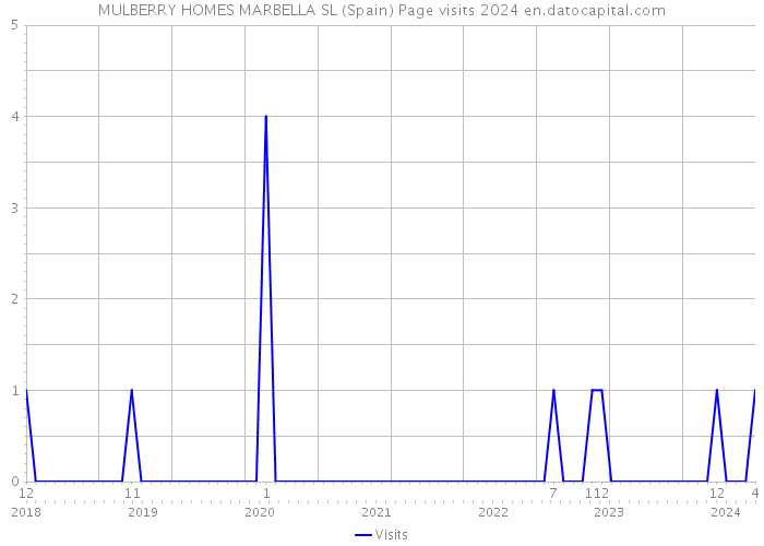 MULBERRY HOMES MARBELLA SL (Spain) Page visits 2024 