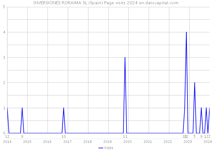 INVERSIONES RORAIMA SL (Spain) Page visits 2024 