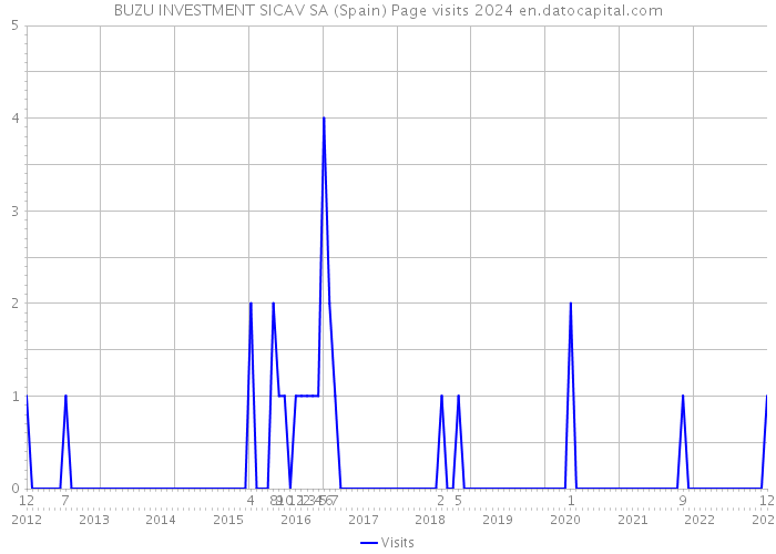 BUZU INVESTMENT SICAV SA (Spain) Page visits 2024 