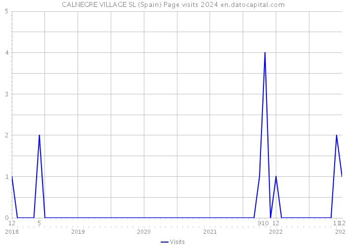 CALNEGRE VILLAGE SL (Spain) Page visits 2024 