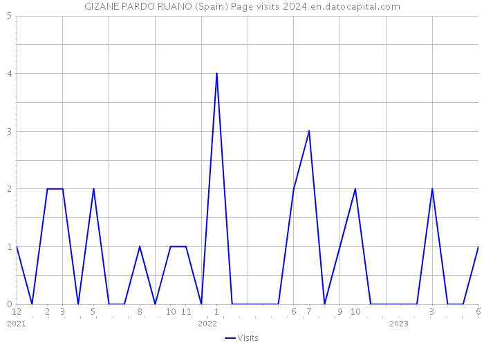 GIZANE PARDO RUANO (Spain) Page visits 2024 