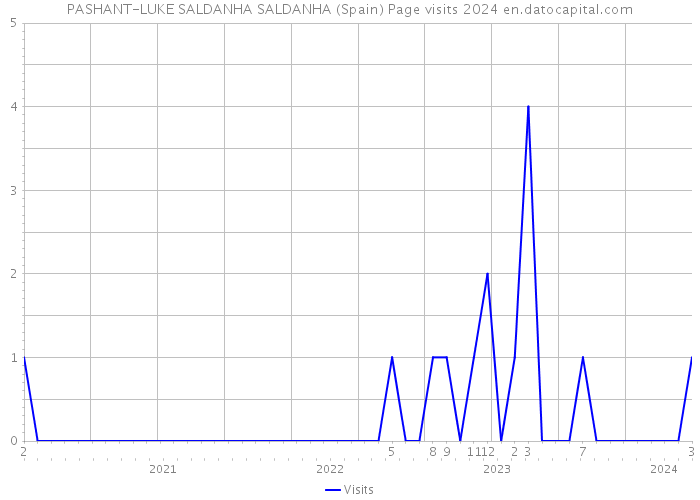 PASHANT-LUKE SALDANHA SALDANHA (Spain) Page visits 2024 
