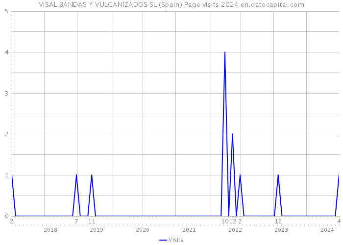 VISAL BANDAS Y VULCANIZADOS SL (Spain) Page visits 2024 