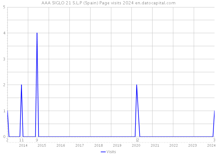 AAA SIGLO 21 S.L.P (Spain) Page visits 2024 