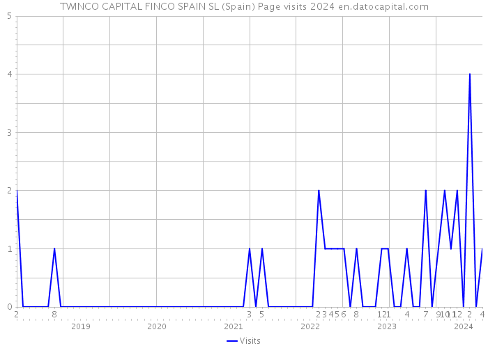 TWINCO CAPITAL FINCO SPAIN SL (Spain) Page visits 2024 