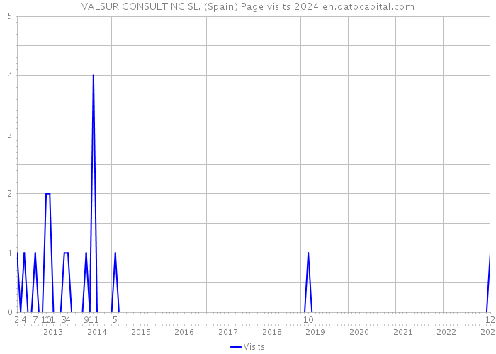 VALSUR CONSULTING SL. (Spain) Page visits 2024 