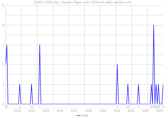 ZAIDA 2000 SLL. (Spain) Page visits 2024 
