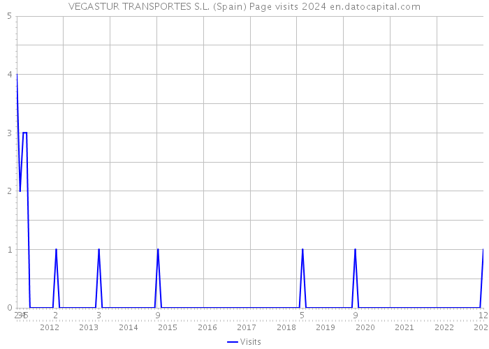 VEGASTUR TRANSPORTES S.L. (Spain) Page visits 2024 