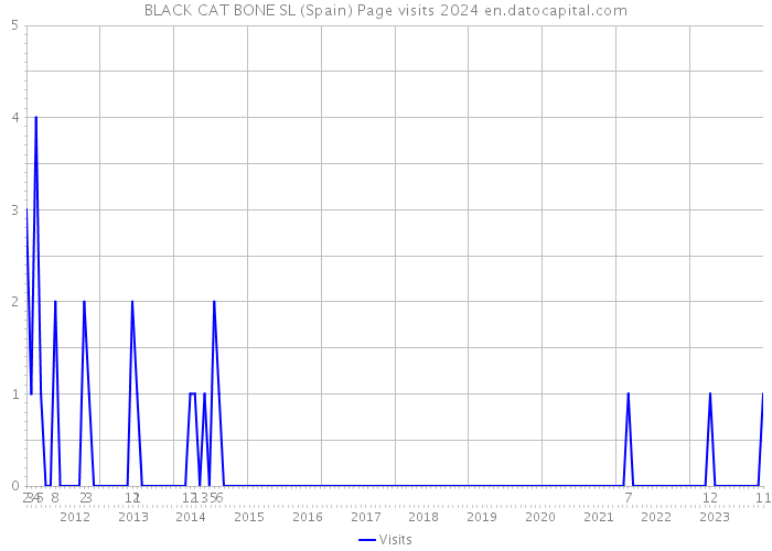 BLACK CAT BONE SL (Spain) Page visits 2024 