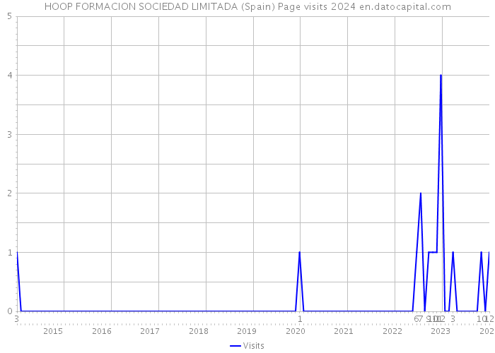 HOOP FORMACION SOCIEDAD LIMITADA (Spain) Page visits 2024 