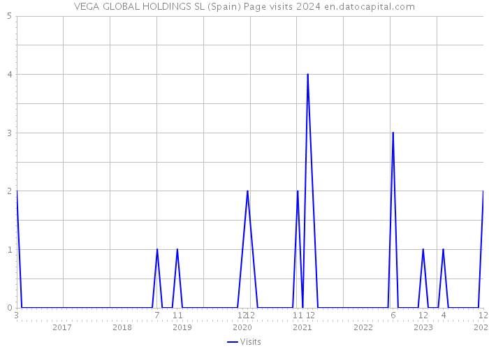 VEGA GLOBAL HOLDINGS SL (Spain) Page visits 2024 