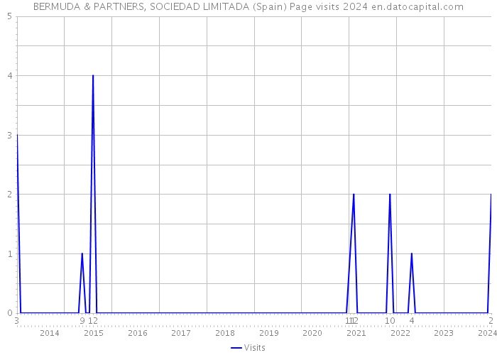 BERMUDA & PARTNERS, SOCIEDAD LIMITADA (Spain) Page visits 2024 